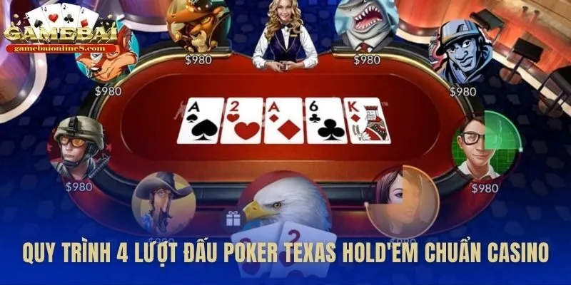 Bốn vòng cược tạo nên một ván poker hoàn chỉnh