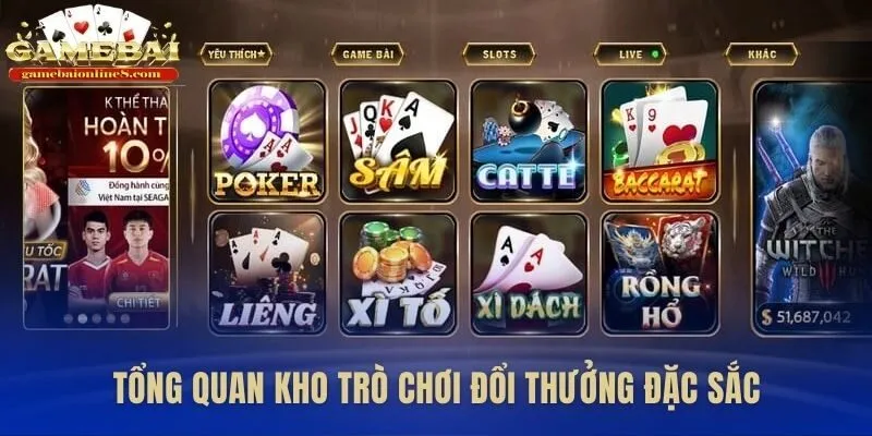 Kho game đa dạng và đặc sắc của 68 game bài